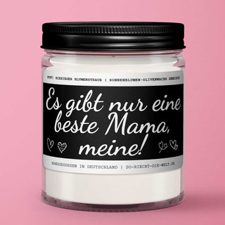 Mama Duftkerze "Es gibt nur eine beste Mama, meine!" Duft: riesiger Blumenstrauß - 2er Pack ( 5 Euro sparen ) | So riecht die Welt