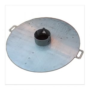 Feuerplatte mit Tragegriff Grill Plancha Feuerschale Grillplatte Feuertonne – 66 cm Durchmesser | Schwenkgrill Shop