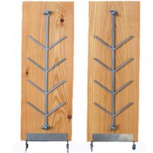 2er Set Flammlachsbrett aus Buche, Feuerlachs vom Räucherbrett, Grillplanke perfekt für Fisch, Lachs und Filet vom Feuer Brett 500 x 180 x 20 mm |