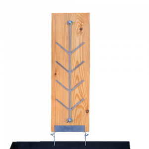 Flammlachsbrett für Fisch und Lachsfilets inkl. Halterung | Lachsbrett aus Buche räuchern oder Grillen | mit Halterung für Grill, Kugelgrill,