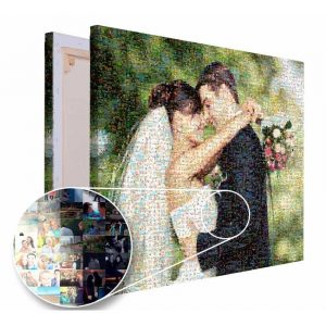 Fotomosaik auf Fotopapier – Mosaikbilder Poster Aluminiumrahmen – Ohne Rahmen (Pappröhre), 60x80cm | Pimavo