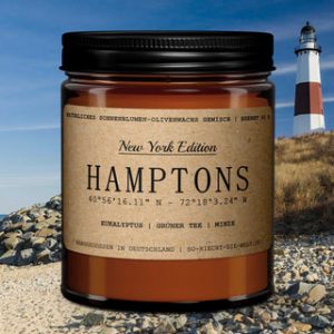 Hamptons Duftkerze – New York Edition – Eukalyptus | Grüner Tee | Minze – Einzelne Kerze | So riecht die Welt