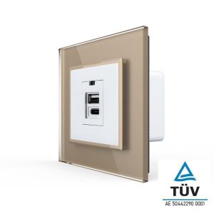 USB-A & USB-C Modul Gold VL-USB-AC/SR-11/13 LIVOLO | Luxus-Time