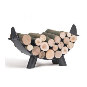 Metall Kaminholzregal Anthrazit Garten Kaminholzlager „MILA“ 70x44cm | Schwenkgrill Shop