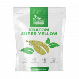 Kratom Super Yellow Pulver 100 Gramm | rawpowders.de