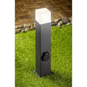 Wegeleuchte LARGO IP44 50cm + Steckdose | jungeslicht.de