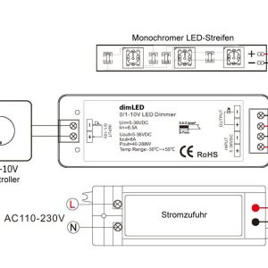 LED-Dimmer für 1-10V 8A Steuerung | Wohndesignplus