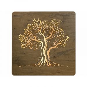 LED-Wandbild “Olivenbaum” 62cm x 62cm mit Batterie | Wohndesignplus