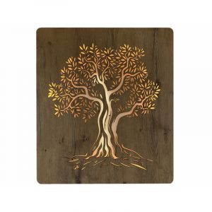 LED-Wandbild “Olivenbaum” 70cm x 80cm mit Batterie | Wohndesignplus