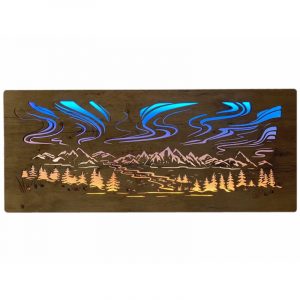 LED-Wandbild “Polarlicht” RGBW 120cm x 50cm mit Batterie | Wohndesignplus