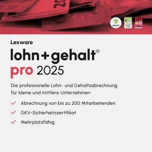 Lexware lohn + gehalt pro 2025 – Jahresversion, ESD (Download), Windows | mysoftware