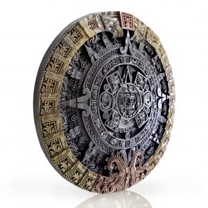 Maya Kalender Relief-Steinplatte | Nachbildung des legendären Sonnensteins | Mondland