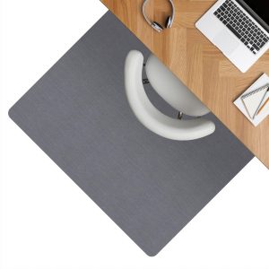 Bodenschutzmatte Bürostuhlunterlage Schreibtischstuhl Unterlage Teppich selbsthaftend NEMESIS Grau 90x120cm | Bodenschutz24.de