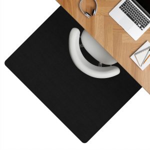 Bodenschutzmatte Bürostuhlunterlage Schreibtischstuhl Unterlage Teppich selbsthaftend NEMESIS Schwarz 90x120cm | Bodenschutz24.de