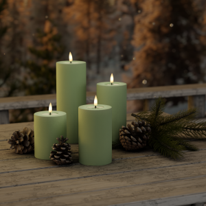 Dust Green Outdoor Kerzen paket 7,5 x 10, 12.5, 15, 20 | Deluxe Home Art Shop DE