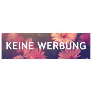 KEINE WERBUNG Aufkleber für Briefkasten Blumen | Banjado Briefkasten