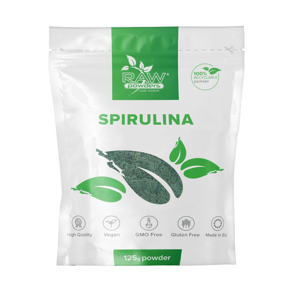 Spirulina Pulver 125 g Rein Pulver | rawpowders.de