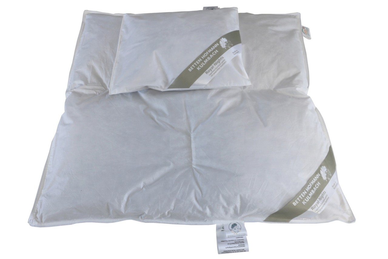 Betten Hofmann SET Baby Ganzjahres Daunendecke Bettdecke 80x80 + 35x40 100% D... | Betten Hofmann