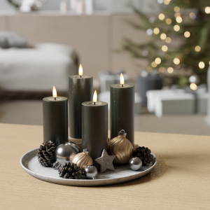 Dark Green Blockkerzen paket 4 x 5 x 12,5 cm | Deluxe Home Art Shop DE