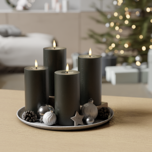 Dark Green Blockkerzen paket 4 x 7,5 x 15 cm | Deluxe Home Art Shop DE