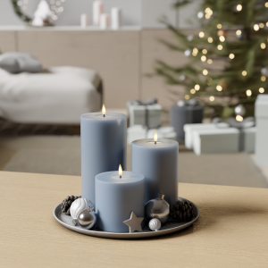 Ice Blue Blockkerzen paket 10 x 10, 15, 20 | Deluxe Home Art Shop DE