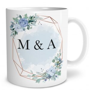 Rosenkranz Blau Initialien | owlbook