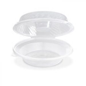 Salatschalen klar mit Dipfach im Domdeckel 1600ml, PP, 25 Stk. | Verpackungsteam