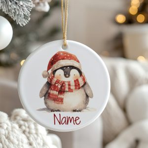 Tannenbaum Aufhänger mit Namen Pinguin | Graz Design