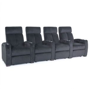 Zinea Kinosessel Comfortline Action Stoff (4er Stoff Braun) | Hidden Audio DE