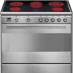 SMEG Stand-Elektroherd mit Glaskeramikfeld SCD 91 CMX 9 (Edelstahl) | Premiumshop 24