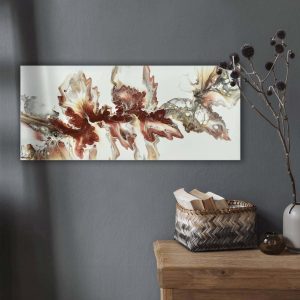 Acryl Pouring Bild 70x30cm “Sepia Flow” Unikat – Raumzutaten.de | Online Shop | raumzutaten