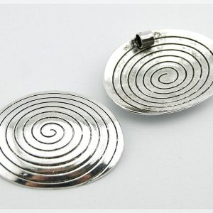 Anhänger große Platte in silberfarben | vintageparts.eu