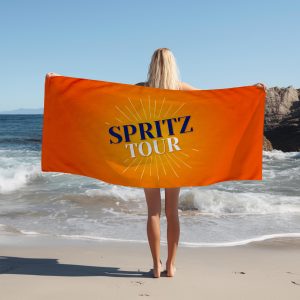 Personalisierbares Handtuch mit zwei Zeilen, Geburtstagsgeschenk, Geschenk Frauen, Geschenk Freundin, Geschenk Schwester, Geschenk Mama, Kleine