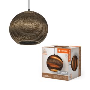 LEDVANCE DECOR Pendelleuchte Decor Cardboard Ball braun, E27 | LEDVANCE
