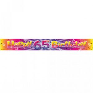 65. Geburtstag Folienbanner Hänge-Deko | Karneval-Universe