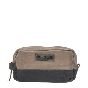 Kulturbeutel Canvas “Neelum” khaki, Waschtasche Herren, Kulturtasche, Reise Sport Outdoor Camping für Männer BAREBONES | Ordnung und mehr