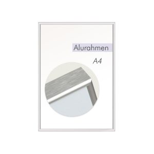 Aluminium Bilderrahmen A4 Format mit Echt-Glasscheibe | Mondland