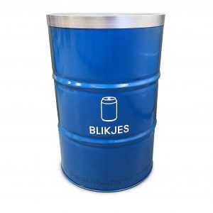 BinBin Flame Blue 200L Dosen Flaschen Mülleimer | Barrelkings.com
