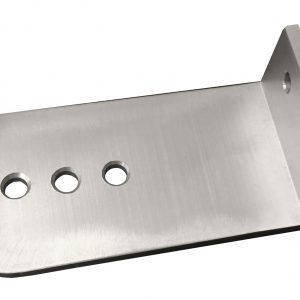 Aluminiumwinkel (mittel) 45x30x90x4 eloxiert mit Bohrungen | Gartentorschliesser