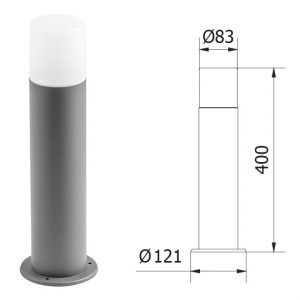 Standleuchte Corta 40cm E27 IP44 | jungeslicht.de
