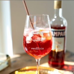 Personalisierbares Campari Glas, Romantische Geschenke, Hochzeitsgeschenk, Kleine Geschenke, Geschenk, Geschenkidee | Radbag DE