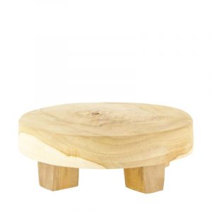 DIJK – Tablett auf Füßen – Teakholz – 18 cm – Natur | Zeitgeist Shop