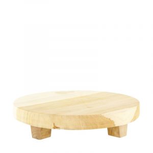 DIJK – Tablett auf Füßen – Teakholz – 28 cm – Natur | Zeitgeist Shop