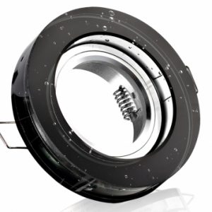 Einbaurahmen schwarzes Kristallglas – Rund – Blubber – Schnellspannkopf – vertieft | bigE