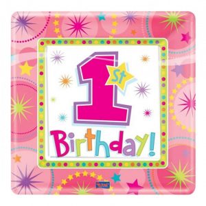 Pappteller 1. Geburtstag Partyteller | Karneval-Universe