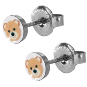 Chirurgenstahl Ohrstecker mit Teddybär Studex Sensitive | Mein-Ohrstecker