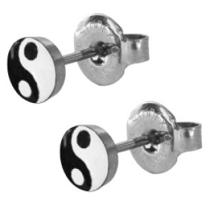 Chirurgenstahl Ohrstecker mit Yin und Yang Studex Sensitive | Mein-Ohrstecker