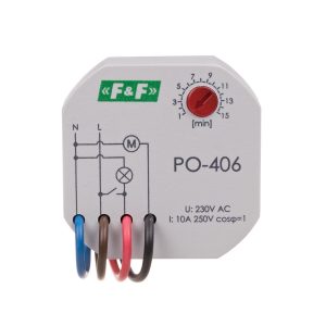 F&F PO-406 Zeitrelais 230V AC mit verzögerten Impulsen 1Schliesser | elotronics