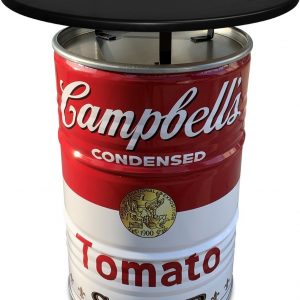 Campbell’s Soup 200L olfass Stehtisch mit schwarzer Platte| 80 x 105 cm | Barrelkings.com
