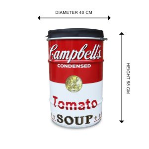 Campbell’s Soup 60 Liter Ölfass Sitzhocker Barhocker Sitz mit Kissen | Barrelkings.com